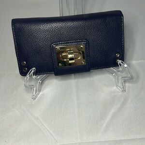 Unbranded wallet. Navy blue.